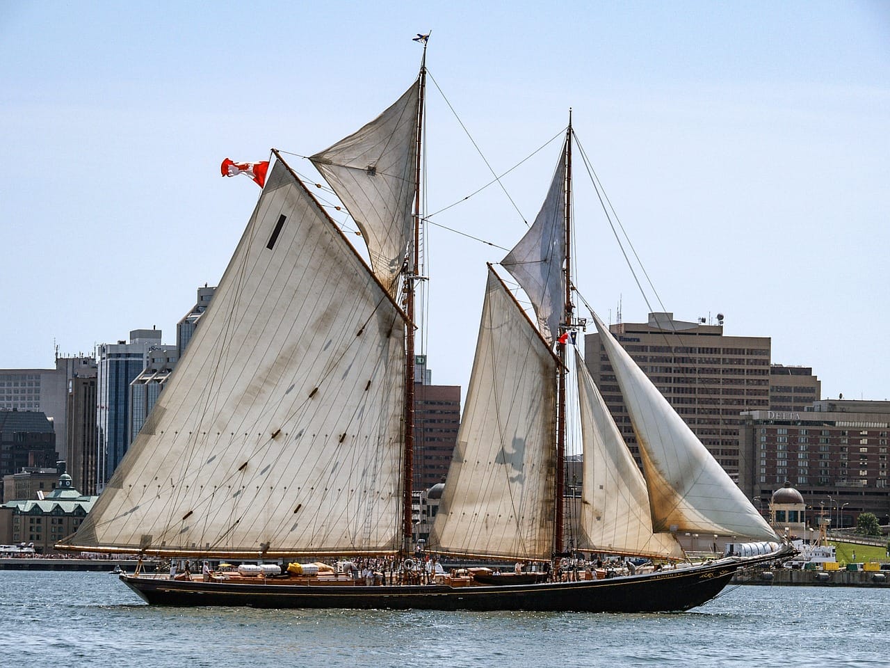 The Bluenose II sails past the Halifax harbourfront