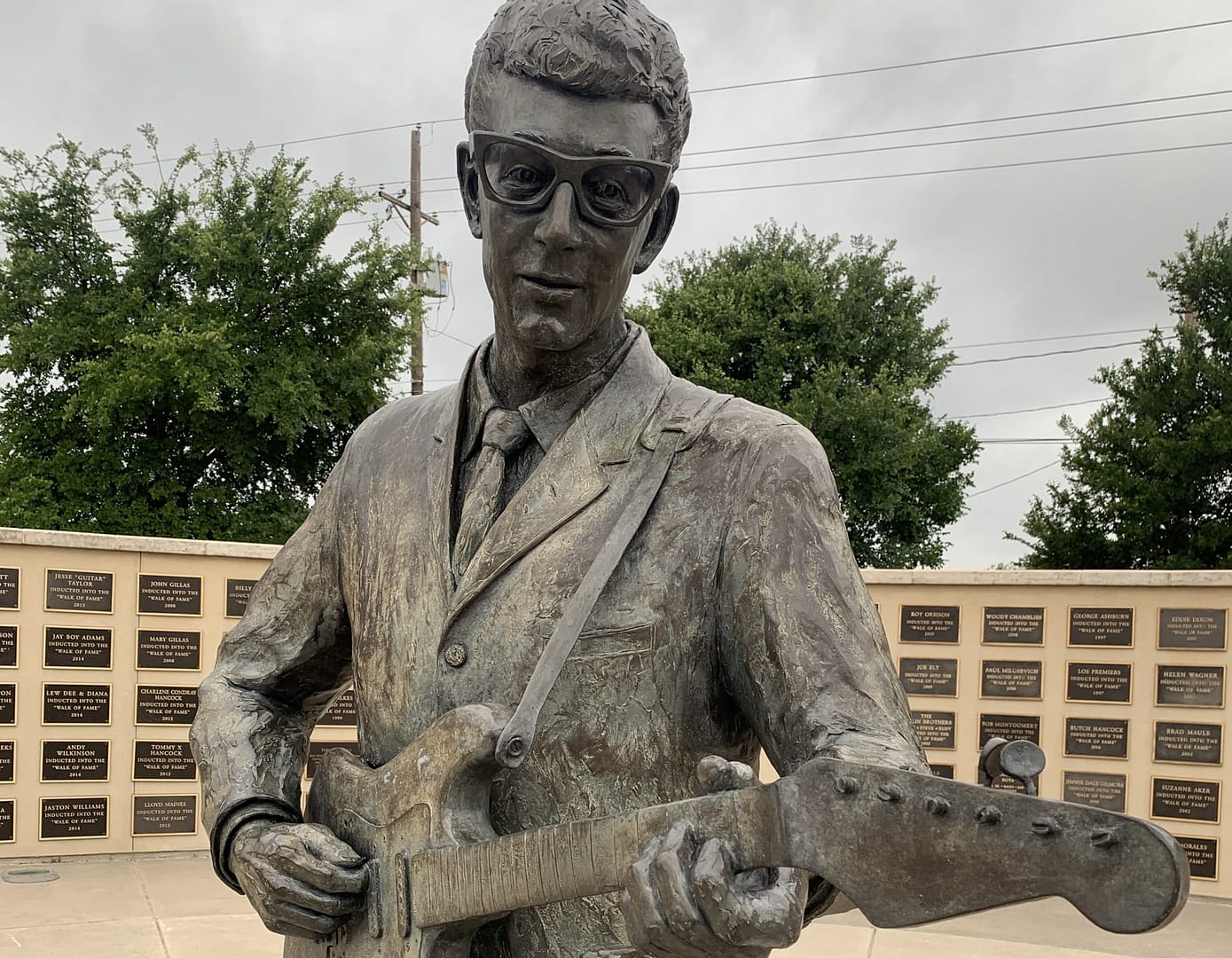 The Buddy Holly statue in Lubbock, Texas